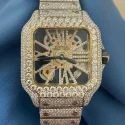 Hip Hop Customized Iced out Moissanite Diamond Watch for Men VVS Diamond Watch Gift
