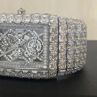 High Quality DEF Moissanite Diamond Watch Colorless Diamond Hip Hop Style Diamond Watch