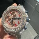 High Quality Custom Watch for Men Iced out Moissanite Diamond Studded Watch Hip Hop Diamond Jewelry