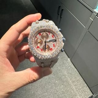 High Quality Custom Watch for Men Iced out Moissanite Diamond Studded Watch Hip Hop Diamond Jewelry