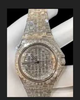 Best Quality Fully Customized Iced Out Diamond Lab Grown Watch for Men Hip Hop Diamond Jewelry