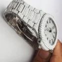 Top Quality Hip Hop Stainless Steel Invisible Setting Iced Out Diamond Watch Lab Grown Diamond