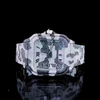 Good Quality Hip Hop Customized Iced out Lab Grown Diamond Watch for Men VVS Diamond Watch