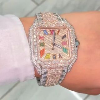 Top Quality Custom Watch for Men Iced out Lab Grown Watch Diamond Studded Hip Hop Diamond Jewelry