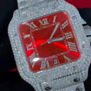 Good Quality Fully Customized Iced Out Diamond Lab Grown Watch for Men Hip Hop Diamond Jewelry