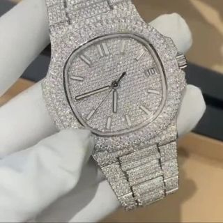 High Quality Fully Customized Iced Out Lab Grown Diamond Watch for Men Hip Hop Diamond Jewelry