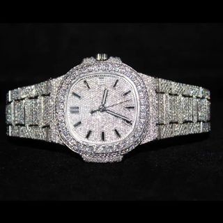 Good Quality Fully Customized Iced Out Diamond Lab Grown Watch for Men Hip Hop Diamond Jewelry