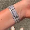 Trending Customized Iced Out Lab Grown Watch Stainless Steel Best Quality Diamond Watch for Men