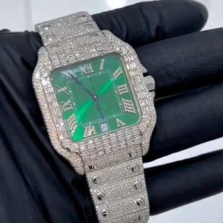 High Quality DEF Lab Grown Diamond Watch Colorless Diamond Hip Hop Style Diamond Watch