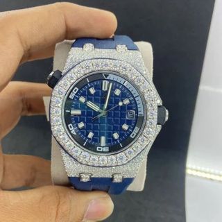 High Quality Hip Hop Customized Iced out Lab Grown Diamond Watch for Men VVS Diamond Watch