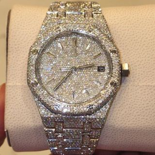High Quality Hip Hop Customized Iced out Lab Grown Diamond Watch for Men VVS Diamond Watch