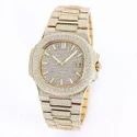 Good Quality Customized Iced Out Lab Grown Watch VVS Diamonds Studded Hip Hop Watch Gift for Men
