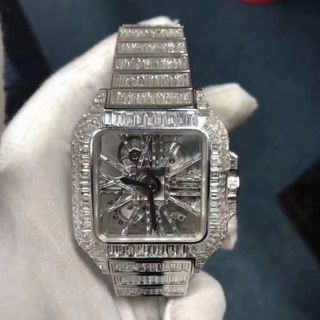 Top Quality Customized Iced Out Lab Grown Watch Stainless Steel Best Quality Diamond Watch