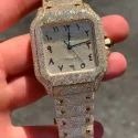 Top Quality Customized Iced Out Lab Grown Watch Stainless Steel Best Quality Diamond Watch