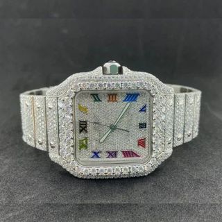 Top Quality Diamond Lab Grown Watch on Factory Price DEF Lab Grown Diamond Iced Out Watch