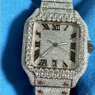 Good Quality Hip Hop Customized Iced out Lab Grown Diamond Watch for Men VVS Diamond Watch Gift