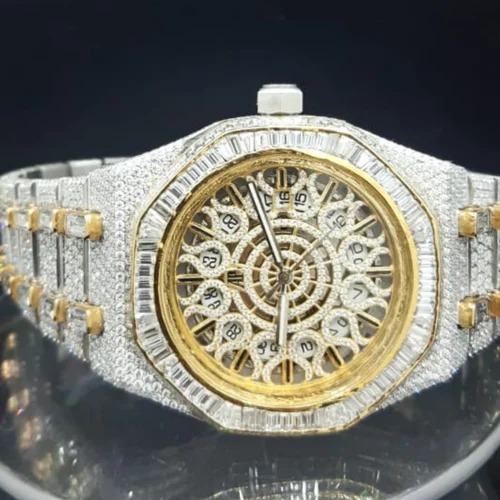 Best Quality Fully Customized Iced Out Diamond Lab Grown Watch for Men Hip Hop Diamond Jewelry