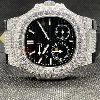 Trending VVS Lab Grown Diamond Studded Iced Out Diamond Watch for Men Best Fashion Jewelry Gift