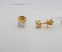 New Gold Round Moissanite Studs