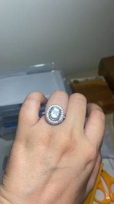 Oval Cut DEF VVS Colorless Moissanite Ring