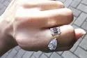 DEF Cushion Moissanite Ring