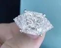 DEF Cushion Moissanite Ring