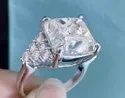 DEF Cushion Moissanite Ring