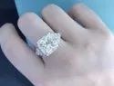 DEF Cushion Moissanite Ring