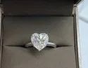Emerald Pear Moissanite Ring