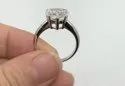 Emerald Pear Moissanite Ring
