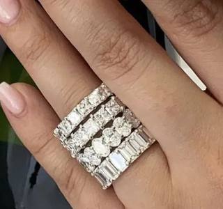 Fancy Cut Moissanite Bands