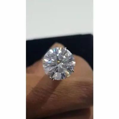 Round White Moissanite Diamond Ring