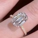 Emerald Cut Moissanite Ring