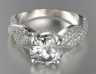 Round Moissanite Cocktail Ring