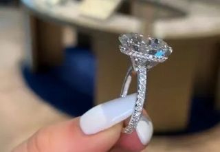 White Moissanite Ring