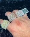 Custom Design Available Hip Hop 925 Silver Rings Iced Out Jewelry Men Moissanite Rings