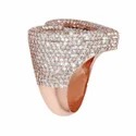 Shining Jewelry 925 Sterling Silver Heart Shape Ring Custom Hip Hop Rapper Vvs Iced Out Ring