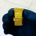 Top quality Shining Jewelry 925 Sterling Silver Heart Shape Ring Custom Hip Hop Rapper Vvs Iced Out