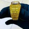 Top quality Shining Jewelry 925 Sterling Silver Heart Shape Ring Custom Hip Hop Rapper Vvs Iced Out