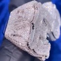Full Iced Out Diamonds Emerald Cut Moissanite Stones Men's Ring 925 Silver Diamond Rings Luxury