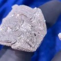 Full Iced Out Diamonds Emerald Cut Moissanite Stones Men's Ring 925 Silver Diamond Rings Luxury