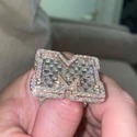 Wholesale Factory Price Moissanite Jewelry 925 Silver Iced Out Diamond Men Rings Hip Hop