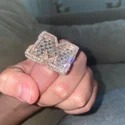 Wholesale Factory Price Moissanite Jewelry 925 Silver Iced Out Diamond Men Rings Hip Hop