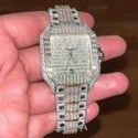 High Quality DEF Lab Moissanite Diamond Watch Colorless Diamond Hip Hop Style Diamond Watch