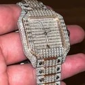 High Quality DEF Lab Moissanite Diamond Watch Colorless Diamond Hip Hop Style Diamond Watch