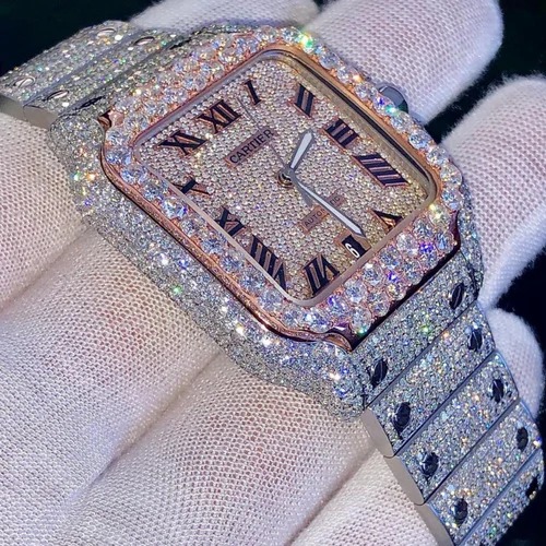Best Quality Fully Customized Iced Out Diamond Moissanite Watch for Men Hip Hop Diamond