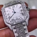 High Quality DEF Moissanite Diamond Watch Colorless Diamond Hip Hop Style Diamond Watch