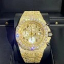 Best Selling Customized Iced Out Moissanite Watch Stainless Steel Best Quality Diamond Watch for Men