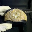Best Selling Customized Iced Out Moissanite Watch Stainless Steel Best Quality Diamond Watch for Men