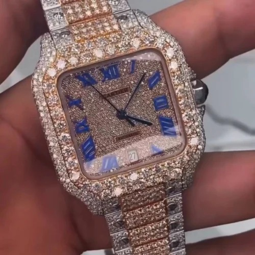 Good Quality Iced Out Moissanite Watch for Men VVS Diamonds Best Fashion Jewelry Gift